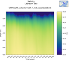 Time series of Labrador Sea Salinity vs depth
